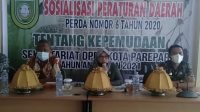 Ketua DPRD Parepare Buka Sosialisasi Serentak 3 Perda Tahun 2020