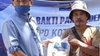 HUT Partai Demokrat ke-20, DPC PD Parepare Bagikan Sembako ke Warga Terdampak Covid-19