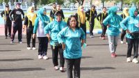 Kampanyekan Germas di Masa Pandemi Covid-19, Pemkab Pinrang Gelar Senam Bersama