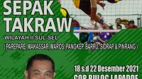 Apresiasi H. Surianto, Parepare Ditunjuk Tuan Rumah Pra Porprov XVII Sepak Takraw Wilayah II Sulsel