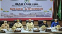 Wakil Ketua DPRD Tasming Hamid Pimpin Paripurna Puncak Perayaan HUT Parepare ke-62