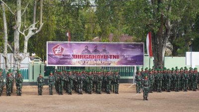HUT TNI Ke 78″ TNI Sebagai Komponen Utama Pertahanan Negara, Mengawal Demokrasi Untuk Indonesia Maju”