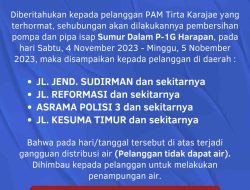 Bersihkan Pompa dan Pipa Isap Sumur Dalam P-1G Harapan, PAM Tirta Karajae Umumkan Gangguan Distribusi Air