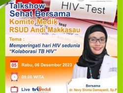 Talkshow di TV Peduli, Dokter Spesialis Paru RSUD Andi Makkasau Ulas Kolaborasi TB HIV