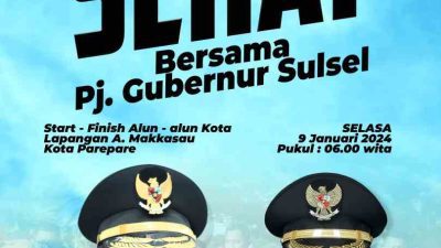 Pemkot Parepare Gelar Jalan Sehat Bersama Pj Gubernur Sulsel