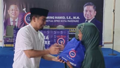 Tasming Hamid Siapkan 12 Ribu Paket Sembako di Geber Ramadan, Perdana Sasar Kelurahan Ujung Sabbang