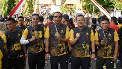 Pj Wali Kota Parepare Kompak Bersama Forkopimda Ikut Bhayangkara Run 2024