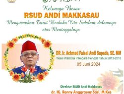 RSUD Andi Makkasau Sampaikan Duka Cita Wafatnya Faisal Andi Sapada, Wawali Parepare 2013-2018