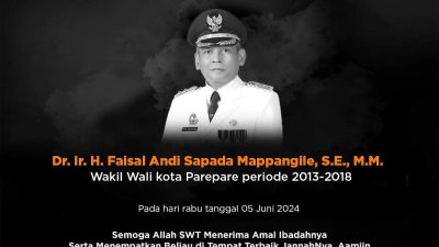 Pemkot Parepare Sampaikan Duka Cita Mendalam Wafatnya Wawali Parepare pada Masanya, Faisal Andi Sapada