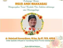 RSUD Andi Makkasau Sampaikan Duka Cita Berpulangnya Dokter Spesialis RSUD Sulbar dr Helmiyadi Kuswardhana
