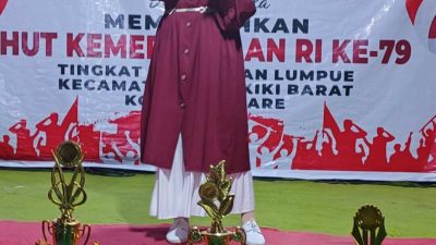 Perayaan HUT RI ke-79 se-Kelurahan LumpuE Ditutup dengan Lomba Karaoke