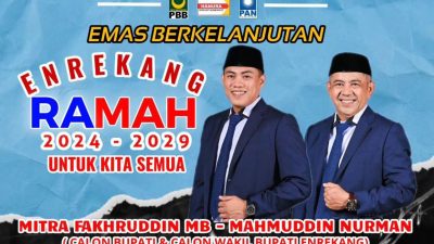 Daftar Pertama di KPU, Mitra-Mahmuddin Optimis Menang Pilkada Enrekang