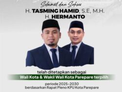 Abdul Hayat Gani Ucapkan Selamat kepada Tasming Hamid dan Hermanto Sebagai Wali Kota dan Wawali Parepare Terpilih