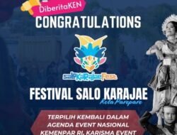 Konsisten Hadirkan Parepare Sebagai Kota Event, Festival Salo Karajae Kembali Lolos KEN 2025