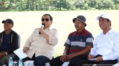 Prabowo Apresiasi Gerak Cepat Mentan Amran: Tiap Saya Cari, Beliau Selalu Ada di Sawah