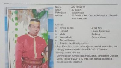 5 Hari Menghilang Warga Parepare Belum Ditemukan, Ponsel Mati Keluarga Cemas, Polisi: Belum Ada Tanda-tanda